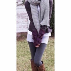 🧣GRAY FLEECE LINED, HIGH WAIST LEGGINGS🧣